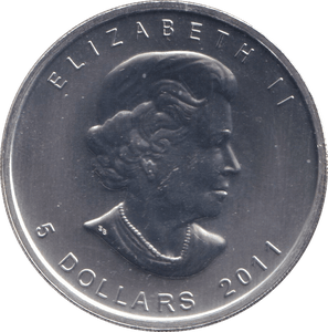 2011 1 OZ .999 FINE SILVER 5 DOLLARS CANADA - SILVER WORLD COINS - Cambridgeshire Coins