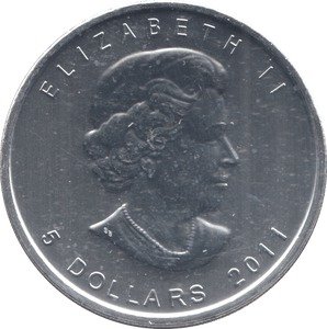 2011 1 OZ SILVER FIVE DOLLAR CANADA - WORLD COINS - Cambridgeshire Coins