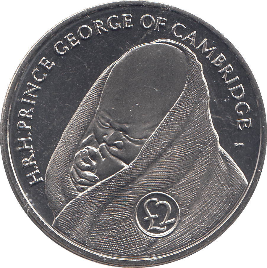 2011 2 POUND PRINCE GEORGE OF CAMBRIDGE ( BU ) - WORLD COINS - Cambridgeshire Coins