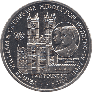 2011 2 POUND PRINCE WILLIAM & KATE MIDDLETON WEDDING ( BU ) - WORLD COINS - Cambridgeshire Coins