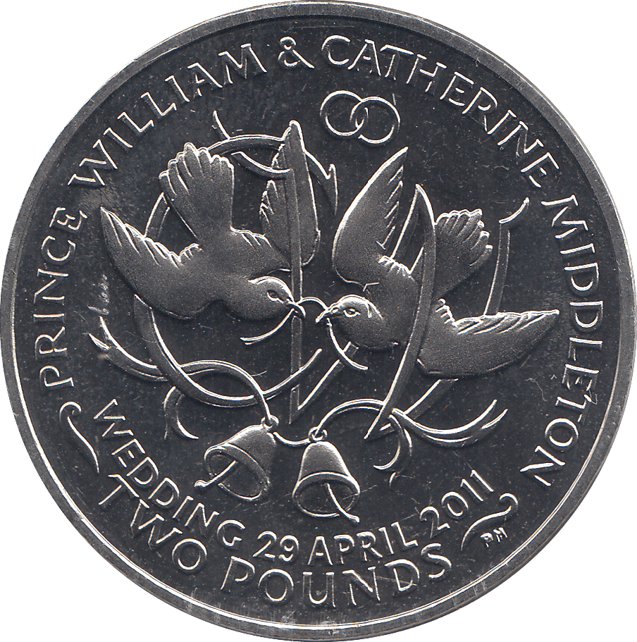 2011 2 POUND PRINCE WILLIAM & KATE MIDDLETON WEDDING ( BU ) - WORLD COINS - Cambridgeshire Coins