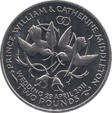 2011 2 POUND PRINCE WILLIAM & KATE MIDDLETON WEDDING ( BU ) - WORLD COINS - Cambridgeshire Coins
