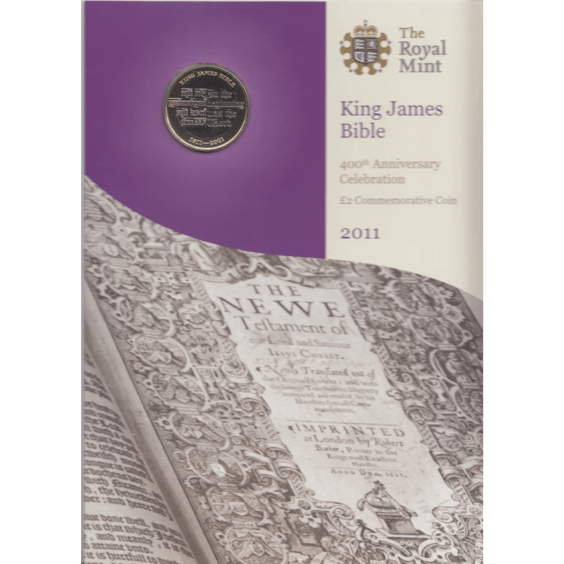 2011 BRILLIANT UNCIRCULATED £2 PRESENTATION PACK KING JAMES BIBLE - £2 BU PACK - Cambridgeshire Coins