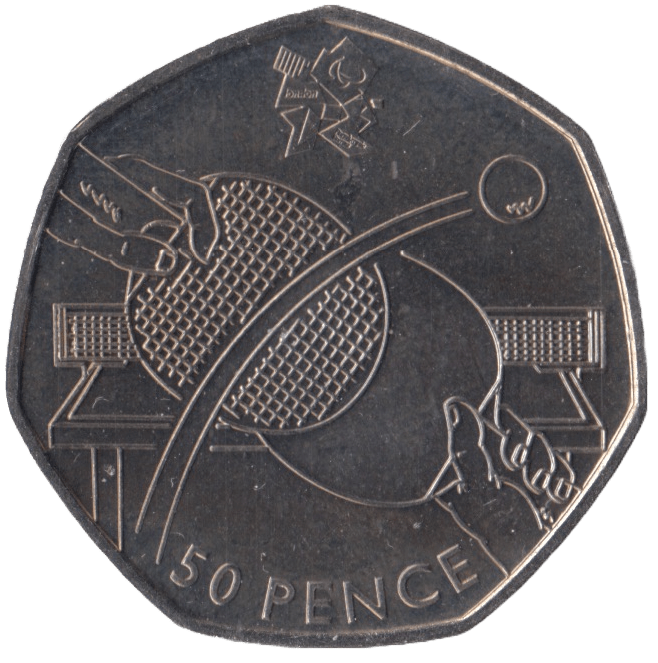 2011 BRILLIANT UNCIRCULATED LONDON OLYMPIC 2012 50p BADMINTON - 50p BU - Cambridgeshire Coins