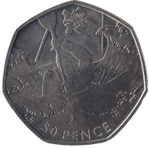 2011 BRILLIANT UNCIRCULATED LONDON OLYMPIC 2012 50p CANOEING / KAYAK - 50p BU - Cambridgeshire Coins