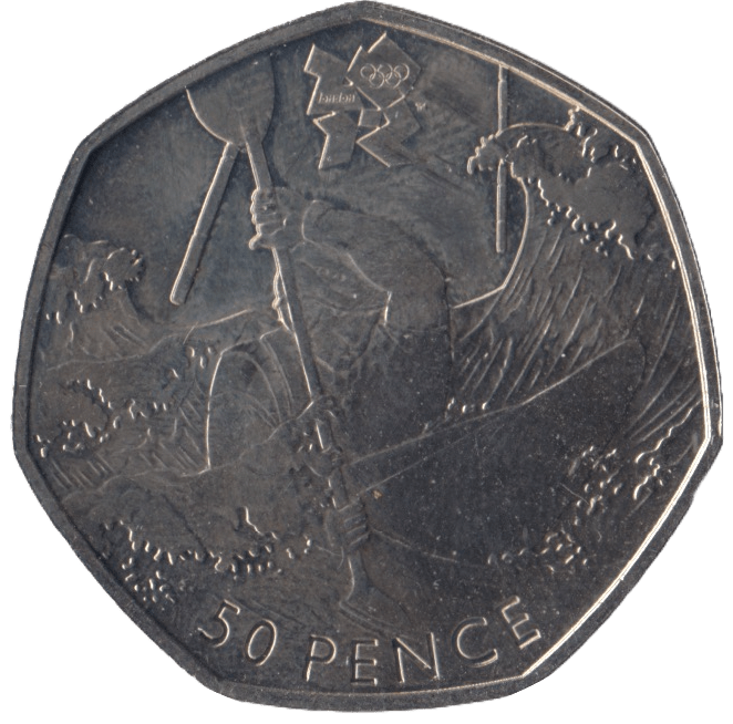 2011 BRILLIANT UNCIRCULATED LONDON OLYMPIC 2012 50p CANOEING / KAYAK - 50p BU - Cambridgeshire Coins