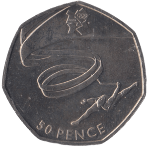 2011 BRILLIANT UNCIRCULATED LONDON OLYMPIC 2012 50p GYMNASTICS - 50p BU - Cambridgeshire Coins