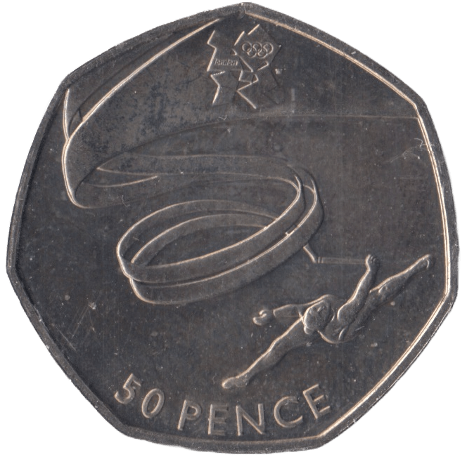 2011 BRILLIANT UNCIRCULATED LONDON OLYMPIC 2012 50p GYMNASTICS - 50p BU - Cambridgeshire Coins