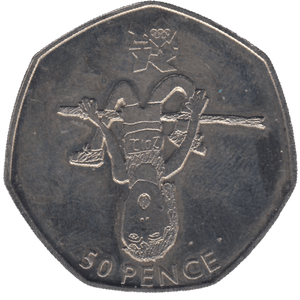 2011 BRILLIANT UNCIRCULATED LONDON OLYMPIC 2012 50p HIGH JUMP - 50p BU - Cambridgeshire Coins
