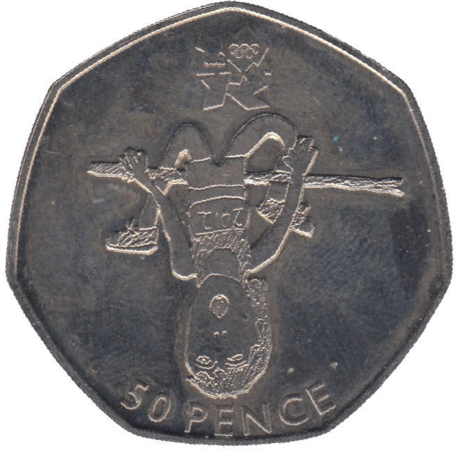 2011 BRILLIANT UNCIRCULATED LONDON OLYMPIC 2012 50p HIGH JUMP - 50p BU - Cambridgeshire Coins