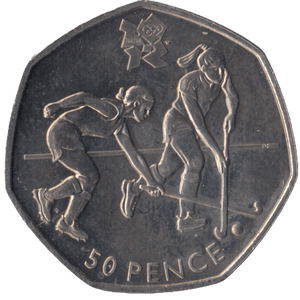 2011 BRILLIANT UNCIRCULATED LONDON OLYMPIC 2012 50p HOCKEY - 50p BU - Cambridgeshire Coins