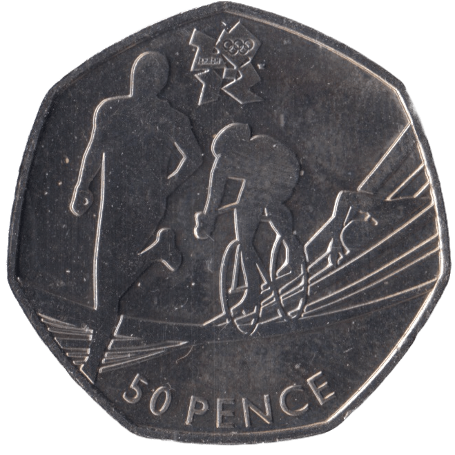 2011 BRILLIANT UNCIRCULATED LONDON OLYMPIC 2012 50p TRIATHLON - 50p BU - Cambridgeshire Coins