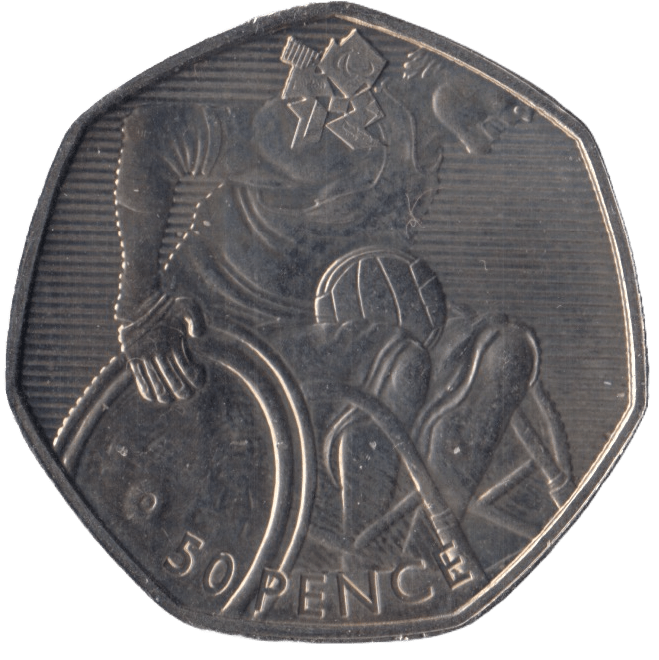 2011 BRILLIANT UNCIRCULATED LONDON OLYMPIC 2012 50p WHEELCHAIR RUGBY - 50p BU - Cambridgeshire Coins