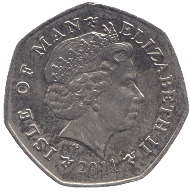 2011 BRILLIANT UNCIRCULATED TT FIFTY PENCE ISLE OF MAN - WORLD COINS - Cambridgeshire Coins