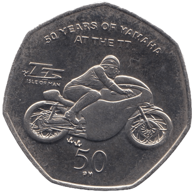 2011 BRILLIANT UNCIRCULATED TT FIFTY PENCE ISLE OF MAN - WORLD COINS - Cambridgeshire Coins