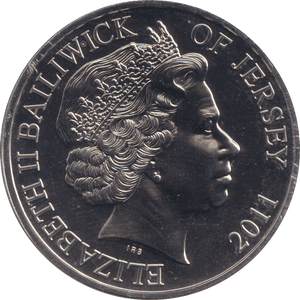 2011 BU FIVE POUND BAILIWICK OF JERSEY - WORLD COINS - Cambridgeshire Coins