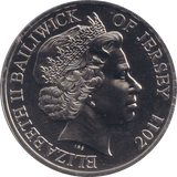 2011 BU FIVE POUND BAILIWICK OF JERSEY - WORLD COINS - Cambridgeshire Coins