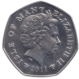 2011 CHRISTMAS 50P FATHER CHRISTMAS COLOURISED ISLE OF MAN ( BUNC ) - 50P REGIONAL ISSUES - Cambridgeshire Coins