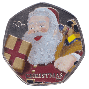 2011 CHRISTMAS 50P FATHER CHRISTMAS COLOURISED ISLE OF MAN ( BUNC ) - 50P REGIONAL ISSUES - Cambridgeshire Coins
