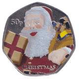 2011 CHRISTMAS 50P FATHER CHRISTMAS COLOURISED ISLE OF MAN ( BUNC ) - 50P REGIONAL ISSUES - Cambridgeshire Coins