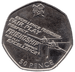 2011 CIRCULATED LONDON OLYMPIC 2012 50p ROWING - 50p CIRCULATED OLYMPIC - Cambridgeshire Coins