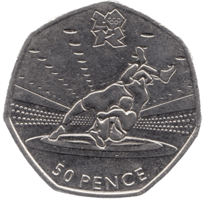 2011 CIRCULATED LONDON OLYMPIC 2012 50p WRESTLING - 50p CIRCULATED OLYMPIC - Cambridgeshire Coins