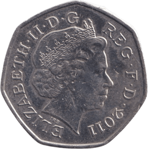 2011 CIRCULATED LONDON OLYMPIC OFF SIDE FOOTBALL 50P - 50p CIRCULATED OLYMPIC - Cambridgeshire Coins