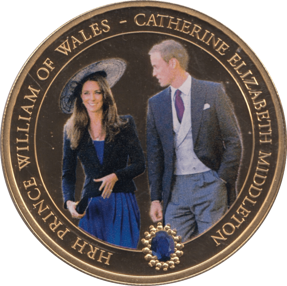 2011 COOK ISLANDS $1 COMMEMORATIVE COIN PRINCE WILLIAM & CATHERINE - WORLD COINS - Cambridgeshire Coins