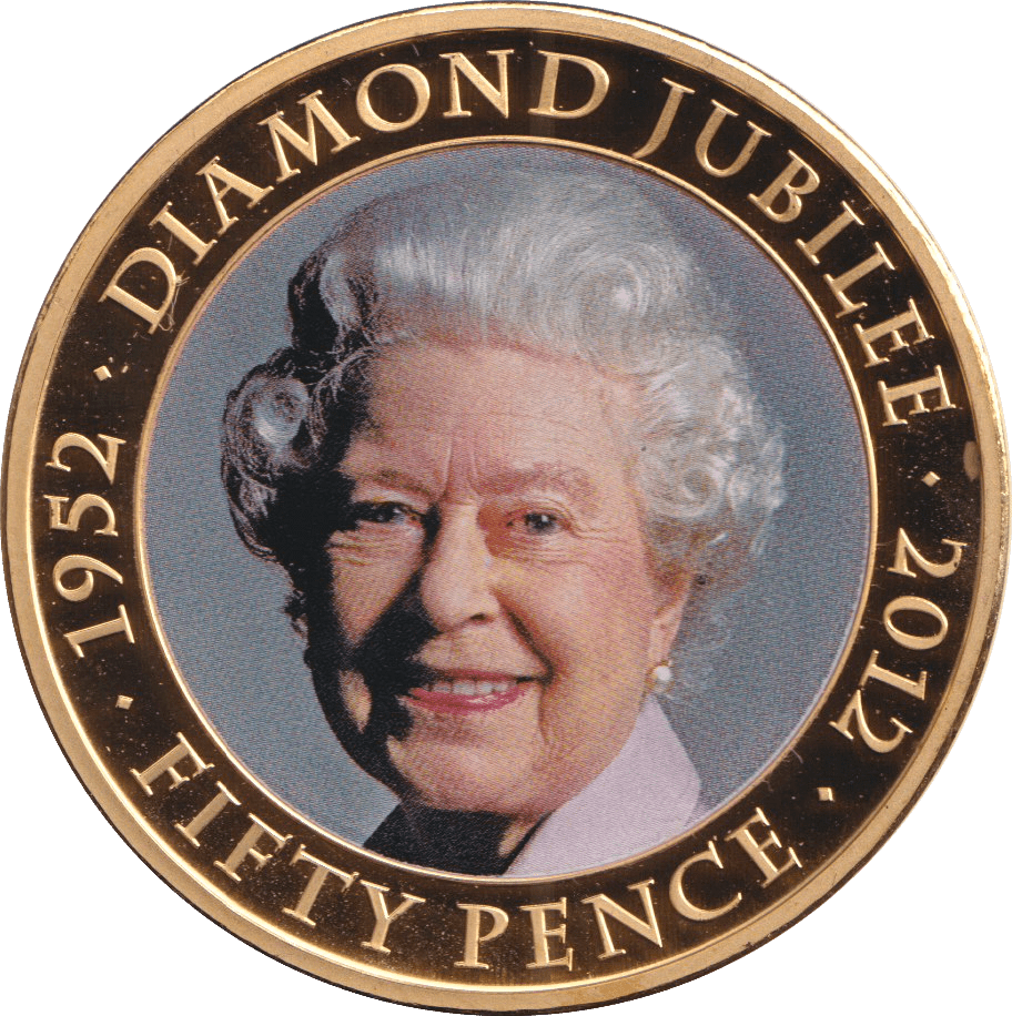 2011 FIFTY PENCE BAILIWICK OF GUERNSEY DIAMOND JUBILEE - WORLD COINS - Cambridgeshire Coins