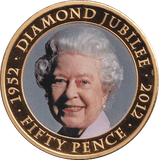 2011 FIFTY PENCE BAILIWICK OF GUERNSEY DIAMOND JUBILEE - WORLD COINS - Cambridgeshire Coins
