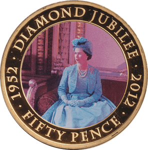 2011 FIFTY PENCE BAILIWICK OF GUERNSEY DIAMOND JUBILEE - WORLD COINS - Cambridgeshire Coins