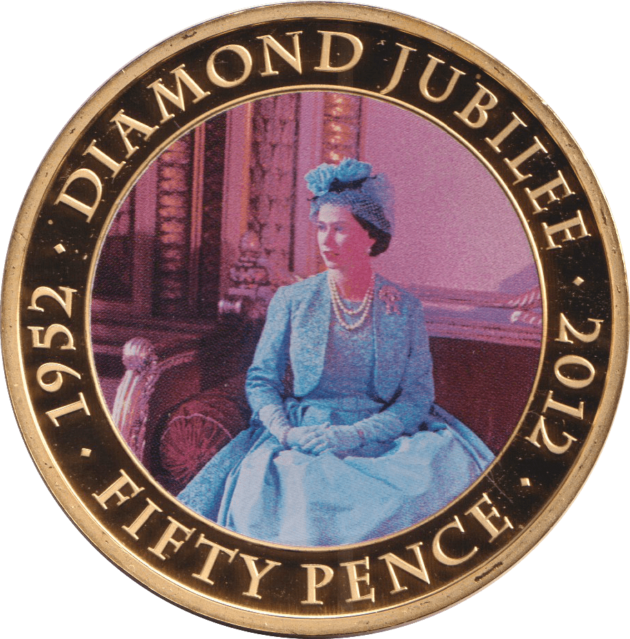 2011 FIFTY PENCE BAILIWICK OF GUERNSEY DIAMOND JUBILEE - WORLD COINS - Cambridgeshire Coins
