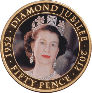 2011 FIFTY PENCE BAILIWICK OF GUERNSEY DIAMOND JUBILEE - WORLD COINS - Cambridgeshire Coins