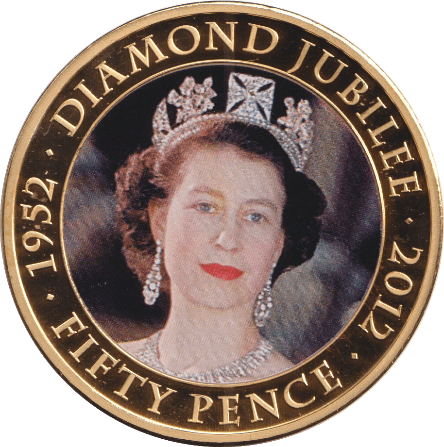 2011 FIFTY PENCE BAILIWICK OF GUERNSEY DIAMOND JUBILEE - WORLD COINS - Cambridgeshire Coins
