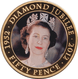 2011 FIFTY PENCE BAILIWICK OF GUERNSEY DIAMOND JUBILEE - WORLD COINS - Cambridgeshire Coins