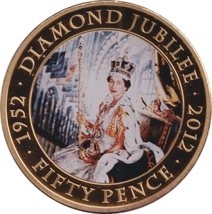 2011 FIFTY PENCE BAILIWICK OF JERSEY DIAMOND JUBILEE - WORLD COINS - Cambridgeshire Coins