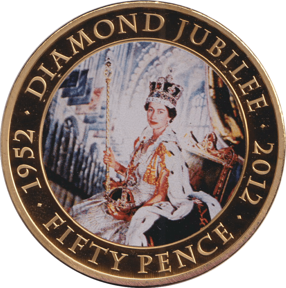 2011 FIFTY PENCE BAILIWICK OF JERSEY DIAMOND JUBILEE - WORLD COINS - Cambridgeshire Coins