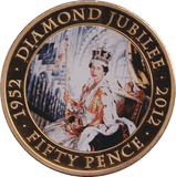 2011 FIFTY PENCE BAILIWICK OF JERSEY DIAMOND JUBILEE - WORLD COINS - Cambridgeshire Coins