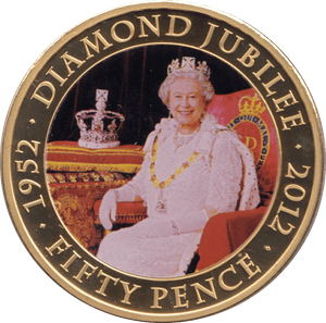 2011 FIFTY PENCE BAILIWICK OF JERSEY DIAMOND JUBILEE - WORLD COINS - Cambridgeshire Coins