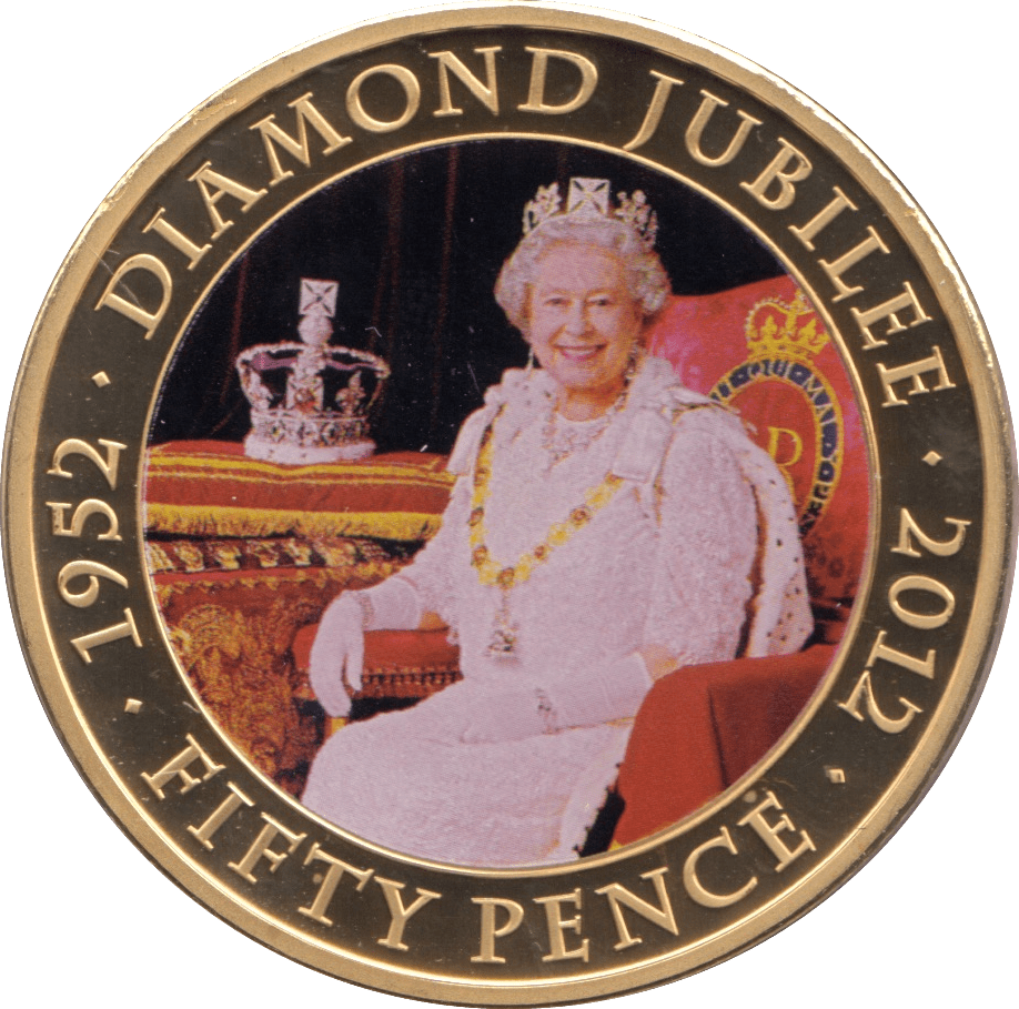 2011 FIFTY PENCE BAILIWICK OF JERSEY DIAMOND JUBILEE - WORLD COINS - Cambridgeshire Coins