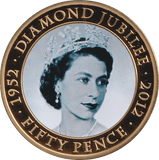 2011 FIFTY PENCE BAILIWICK OF JERSEY DIAMOND JUBILEE - WORLD COINS - Cambridgeshire Coins