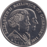 2011 FIVE POUNDS BAILIWICK OF GUERNSEY - WORLD COINS - Cambridgeshire Coins