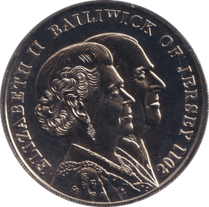 2011 FIVE POUNDS LIFETIME OF SERVICE BAILWICK OF JERSEY - £5 Proof - Cambridgeshire Coins