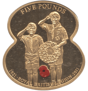 2011 FIVE POUNDS ROYAL BRITISH LEGION ( PROOF ) - WORLD COINS - Cambridgeshire Coins