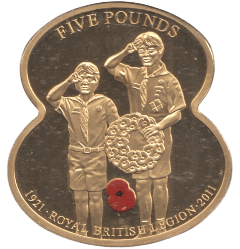 2011 FIVE POUNDS ROYAL BRITISH LEGION ( PROOF ) - WORLD COINS - Cambridgeshire Coins