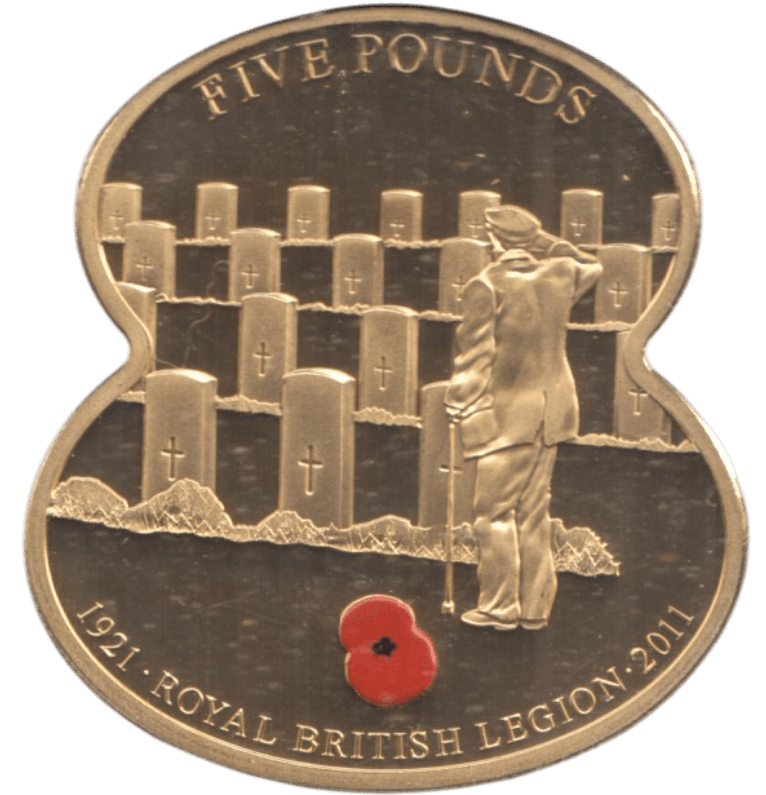 2011 FIVE POUNDS ROYAL BRITISH LEGION ( PROOF ) - WORLD COINS - Cambridgeshire Coins