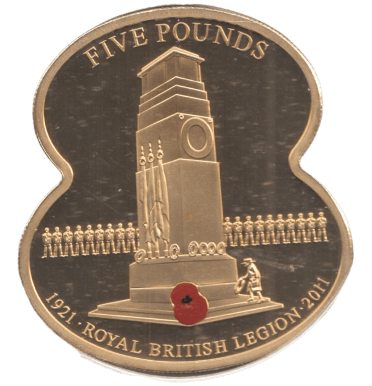 2011 FIVE POUNDS ROYAL BRITISH LEGION ( PROOF ) - WORLD COINS - Cambridgeshire Coins