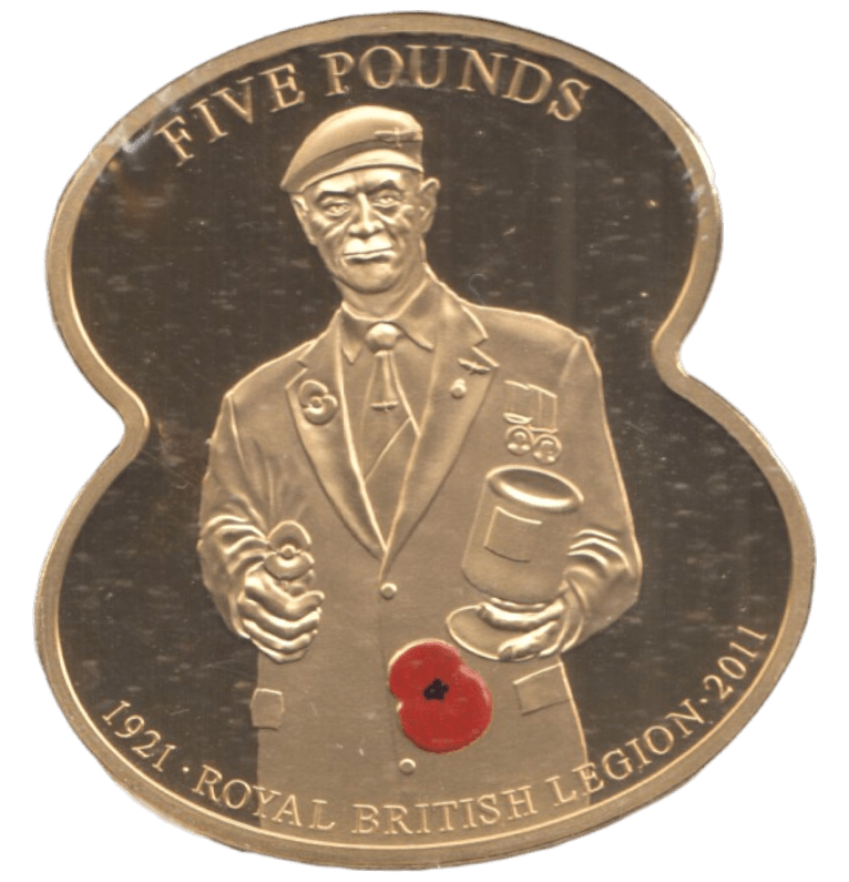 2011 FIVE POUNDS ROYAL BRITISH LEGION ( PROOF ) - WORLD COINS - Cambridgeshire Coins