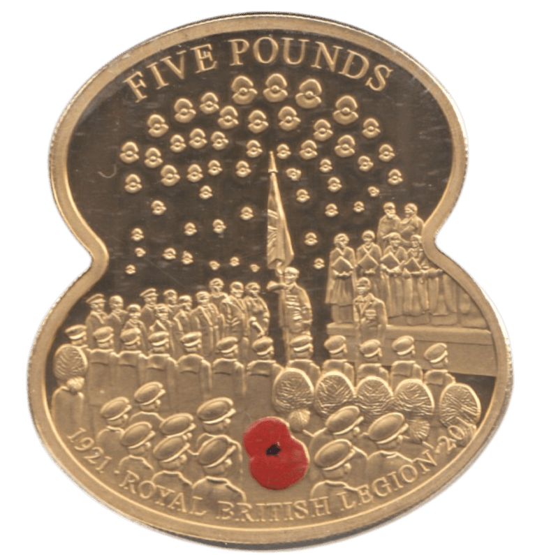 2011 FIVE POUNDS ROYAL BRITISH LEGION ( PROOF ) - WORLD COINS - Cambridgeshire Coins