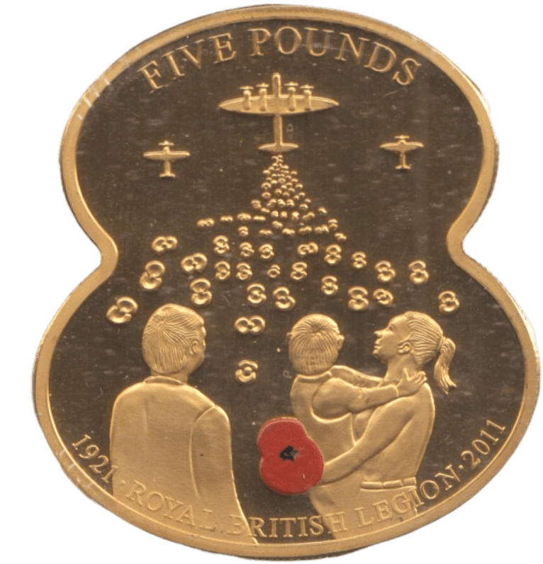 2011 FIVE POUNDS ROYAL BRITISH LEGION ( PROOF ) - WORLD COINS - Cambridgeshire Coins